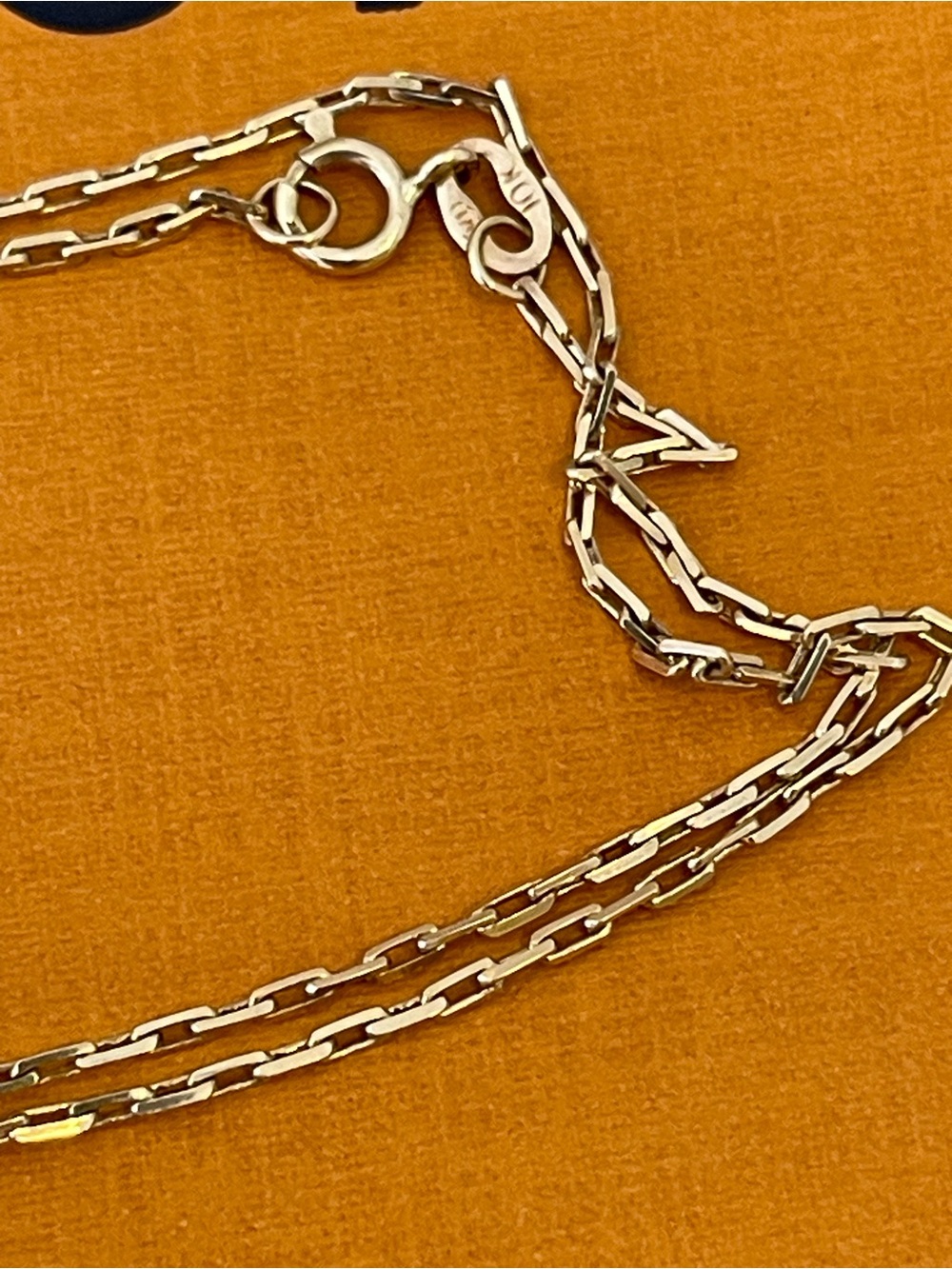ANTIQUE 10k Solid YGold Interlocking/elongated Chain 21” LONG